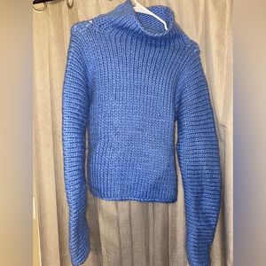 DKNY Light Blue Turtleneck